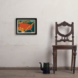 2024 Total Solar Eclipse Map - Art Print, 11x14 / Simple / Black