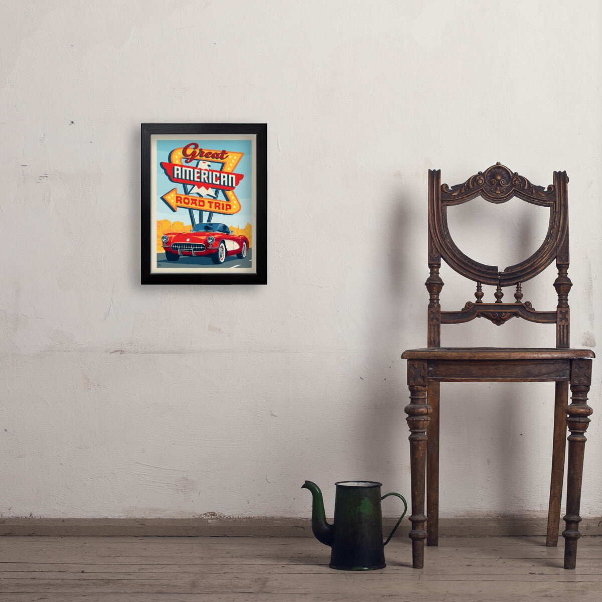 Great American Road Trip — Vintage Travel Poster | Art Print