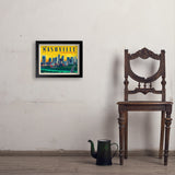 Nashville Sunset Skyline (Horizontal) - Art Print, 11x14 / Simple / Black