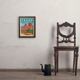 Pecos National Historical Park, NM - Art Print, 11x14 / Simple / Brown