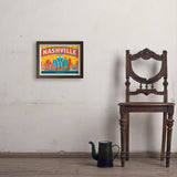Nashville Landmarks (Horizontal) - Art Print, 11x14 / Simple / Brown