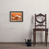 Map of Grand Canyon National Park - Art Print, 11x14 / Simple / Brown