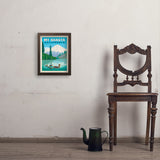Mount Shasta, California - Art Print, 11x14 / Simple / Brown
