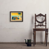 Woody On The Beach - Art Print, 11x14 / Simple / Brown