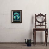 20,000 Leagues Under the Sea: Jules Verne - Art Print, 11x14 / Simple / Brown