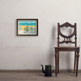 Beach Cruiser Bike - Art Print, 11x14 / Simple / Brown