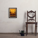 Saguaro National Park - Art Print, 11x14 / Simple / Brown
