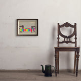 Mod Rainbow Dogs - Art Print, 11x14 / Simple / Brown