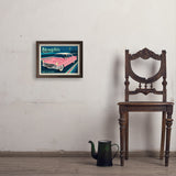 Memphis, TN: Pink Caddy (Horizontal) - Art Print, 11x14 / Simple / Brown