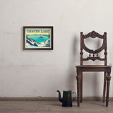Crater Lake National Park: Winter Fox (Horizontal) - Art Print, 11x14 / Simple / Brown