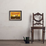 Chicago: Horizontal Skyline - Art Print, 11x14 / Simple / Brown