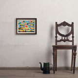 50-State Collage (Horizontal) - Art Print, 11x14 / Simple / Brown