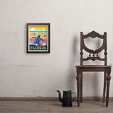 Florida: Sea Turtle Hatchling Habitats - Art Print, 11x14 / Simple / Brown