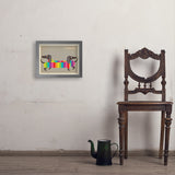 Mod Rainbow Dogs - Art Print, 11x14 / Simple / Gray