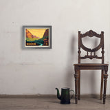 Zion National Park: 100th Anniversary (Horizontal) - Art Print, 11x14 / Simple / Gray