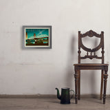 Nashville Skyline: Pedestrian Bridge, Horizontal - Art Print, 11x14 / Simple / Gray