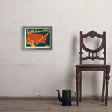2024 Total Solar Eclipse Map - Art Print, 11x14 / Simple / Gray