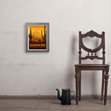 Saguaro National Park - Art Print, 11x14 / Simple / Gray