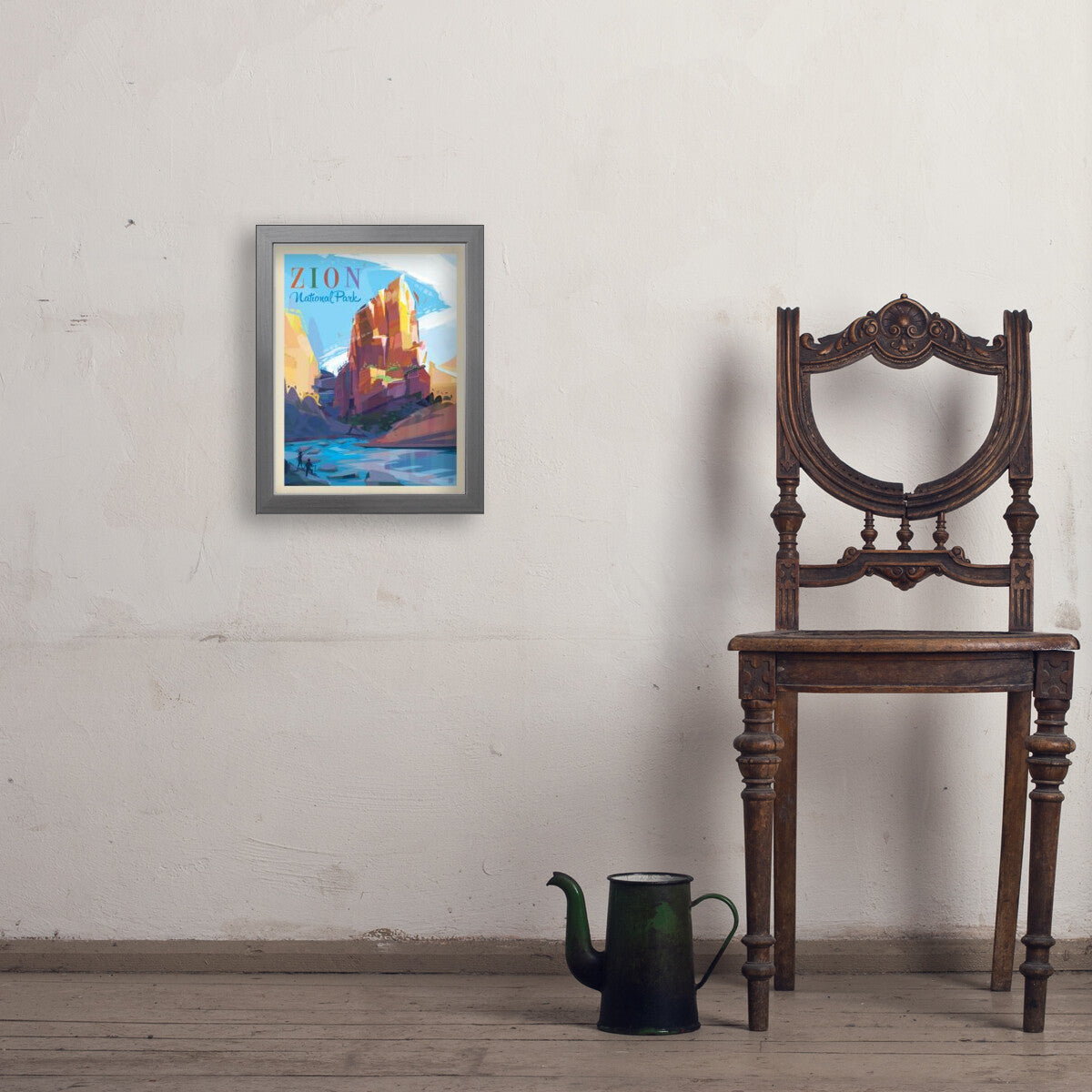 Zion National Park: Angels Landing (Mod Design) | Art Print