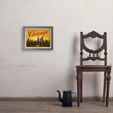 Chicago: Horizontal Skyline - Art Print, 11x14 / Simple / Gray