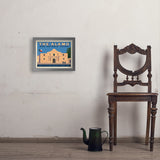 San Antonio, TX: The Alamo (Horizontal) - Art Print, 11x14 / Simple / Gray