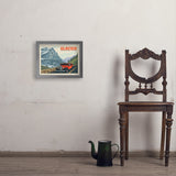 Glacier National Park: Going To The Sun Road (Horizontal) - Art Print, 11x14 / Simple / Gray