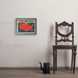 250th Anniversary USA: Commemorative Map - Art Print, 11x14 / Simple / Gray