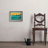 Memphis, TN: River View (Horizontal) - Art Print, 11x14 / Simple / Gray