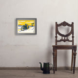 Salt Flat Motorcycle Racer - Art Print, 11x14 / Simple / Gray