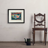 2024 Cicada Invasion Map - Art Print, 11x14 / Standard / Black