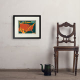 2024 Total Solar Eclipse Map - Art Print, 11x14 / Standard / Black
