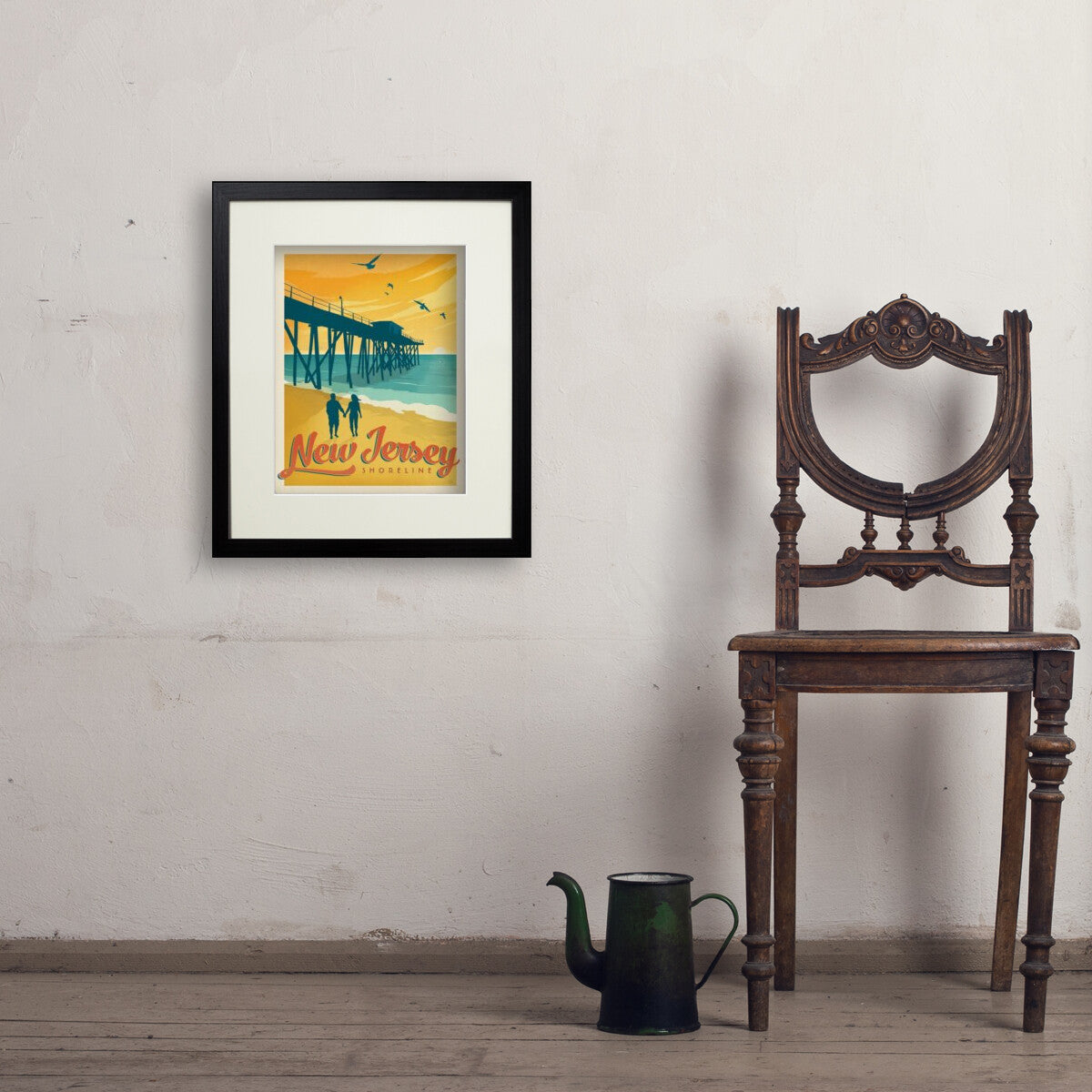 New Jersey Shoreline — Vintage Travel Poster | Art Print