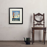 Classic Ski Design: Spend The Day Skiing!  - Art Print, 11x14 / Standard / Black