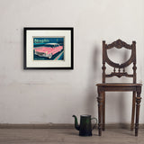 Memphis, TN: Pink Caddy (Horizontal) - Art Print, 11x14 / Standard / Black