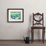 Crater Lake National Park: Winter Fox (Horizontal) - Art Print, 11x14 / Standard / Black