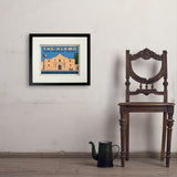San Antonio, TX: The Alamo (Horizontal) - Art Print, 11x14 / Standard / Black