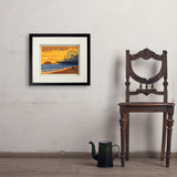 Santa Monica Pier: Sunset - Art Print, 11x14 / Standard / Black