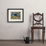 Space Travel Collage (Horizontal) - Art Print, 11x14 / Standard / Black