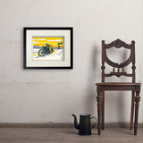 Salt Flat Motorcycle Racer - Art Print, 11x14 / Standard / Black