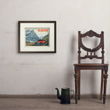 Glacier National Park: Going To The Sun Road (Horizontal) - Art Print, 11x14 / Standard / Brown