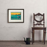 Memphis, TN: River View (Horizontal) - Art Print, 11x14 / Standard / Brown