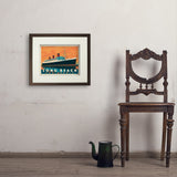 Long Beach, CA: Queen Mary - Art Print, 11x14 / Standard / Brown