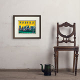 Nashville Sunset Skyline (Horizontal) - Art Print, 11x14 / Standard / Brown