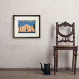 San Antonio, TX: The Alamo (Horizontal) - Art Print, 11x14 / Standard / Brown