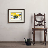 Salt Flat Motorcycle Racer - Art Print, 11x14 / Standard / Brown