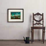 Nashville Skyline: Pedestrian Bridge, Horizontal - Art Print, 11x14 / Standard / Brown