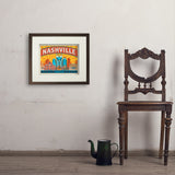 Nashville Landmarks (Horizontal) - Art Print, 11x14 / Standard / Brown