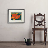2024 Total Solar Eclipse Map - Art Print, 11x14 / Standard / Gray