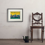 Nashville Sunset Skyline (Horizontal) - Art Print, 11x14 / Standard / Gray