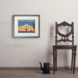 San Antonio, TX: The Alamo (Horizontal) - Art Print, 11x14 / Standard / Gray